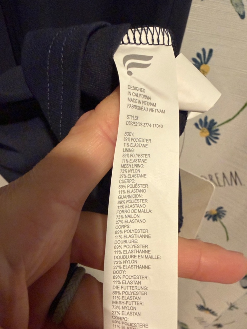 Fabletics Navy Sleeveless V‑Neck Mini Dress - Picture 5 of 6